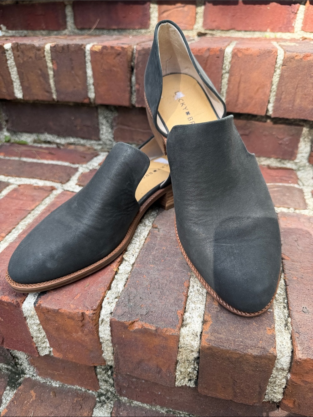 Lucky Brand Black Men’s Slip-On Leather Loafers